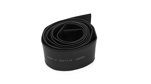 61CtkMtSG5L._SX522_ Electronic Spices 25MM Adhesive Heat Shrink Tubing, Cable Sleeve, Electrical Wire Wrap Protector for DIY (Black) 1M - Image 1