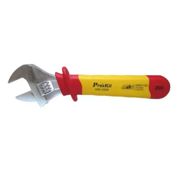 Pro'sKit HW-V608 VDE 1000V Insulated 8" Adjustable Wrench