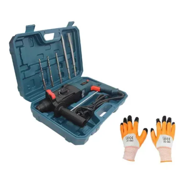 Walkers Hammer Impact Drill Machine kit with 5 Bits & Gloves WKCB120